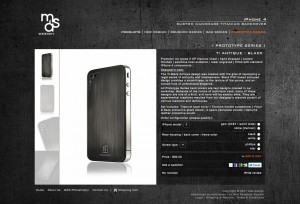 Mas design product information page